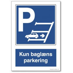 Kun baglæns parkering