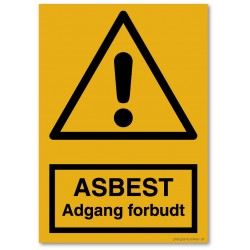 Asbest adgang forbudt