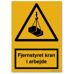 Fjernstyret kran i arbejde