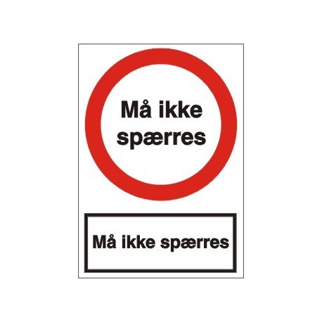 Må ikke spærres