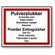 Pulverslukker DK/ENG skilt