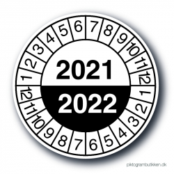 Servicemærkater 2021/2022, sort, 25 stk.