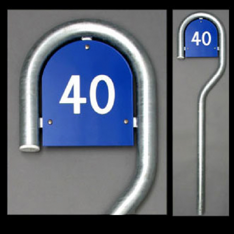 160 cm galvanized house number sign