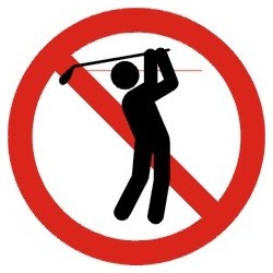 Golfspil forbudt